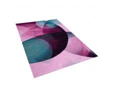 Alfombra de pelo corto rosa-verde 140x200 cm EDESA
