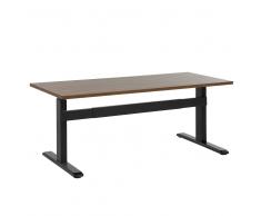 Escritorio con altura ajustable electrónicamente marrón-negro 180x80 cm UPLIFT