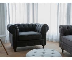 Butaca gris oscuro - Sillón tapizado - CHESTERFIELD