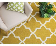 Alfombra de Algodón - Hecha a mano - 80x150 cm - Amarillo - SILVAN