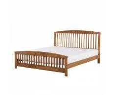 Cama de madera marrón claro 160x200 cm CASTRES