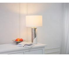 Moderna lámpara de mesa - Color blanco/plata - AIKEN