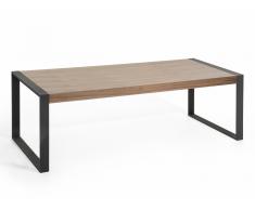 Mesa de comedor - 220 cm - Nogal - Metal - POLAR