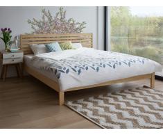 Cama de madera marrón claro 180x200 cm CARNAC