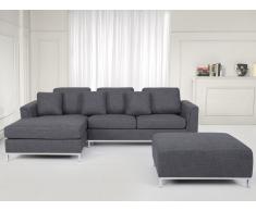 Sofá equinero tapizado gris, versión derecha OSLO
