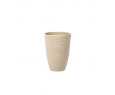 Maceta redonda beige 35x35x50 cm CAMIA