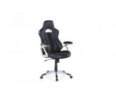 Silla de oficina - Giratoria - piel sintética - negro - ADVENTURE