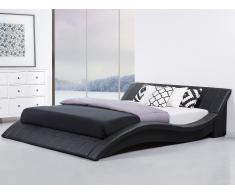 Cama con somier en piel negra 180x200 cm VICHY