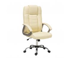 Silla de oficina beige con función de masaje COMFORT II