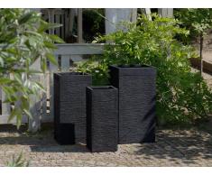 Maceta cuadrada negra 40x40x77 cm DION