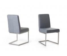 Silla de comedor - Gris - Tela - Acero Inoxidable - ARCTIC