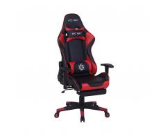 Silla de oficina en negro-rojo con altura regulable VICTORY