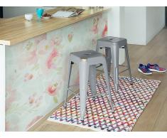 Taburete de bar - Silla - Metal - Plata y dorado - 60 cm - CABRILLO