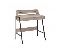 Escritorio marrón claro 73x48 cm con 2 cajones BROXTON