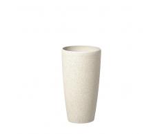 Maceta redonda blanca 23x23x42 cm ABDERA