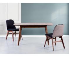 Mesa de comedor - Madera de caucho - Extensible - - 120-150x90 cm - MADOX