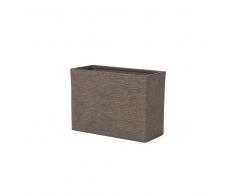 Maceta rectangular marrón oscuro 29x70x50 cm EDESSA