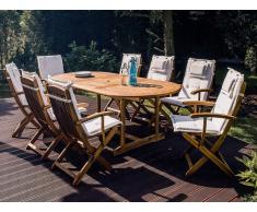 Silla de jardín con cojín beige MAUI