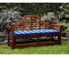 Banco de jardín con colchón zigzag blanco azul 180 cm TOSCANA MARLBORO