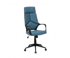 Silla de oficina altura regulable negra-azul DELIGHT