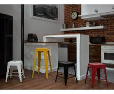 Taburete de bar - Silla - Metal - Rojo - 46 cm - CABRILLO