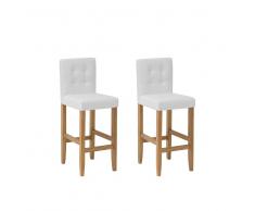 Conjunto de 2 taburetes de barra blancos MADISON