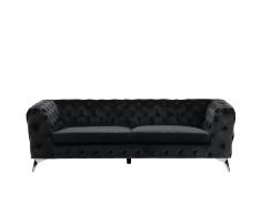 Sofá tapizado en negro SOTRA