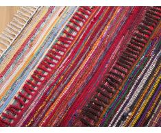 Alfombra de algodón - Multicolor - Tonos oscuros - 140x200 cm- DANCA