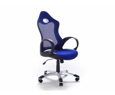 Silla de trabajo - Silla giratoria - Con reposabrazos - Color azul - iChair