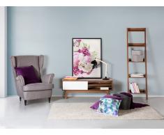 Cómoda - Mueble TV - Mueble de salón en MDF - nogal y blanco - BUFFALO
