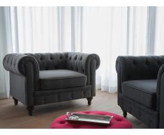 Butaca gris - Sillón tapizado - CHESTERFIELD