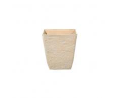 Maceta cuadrada beige 39x39x43 cm DELOS