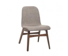 Silla de comedor - Tapizada - Gris claro - MADOX