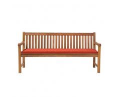 Banco de jardín con colchón terracota 180 cm JAVA