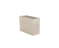Maceta rectangular beige 25x60x45 cm EDESSA