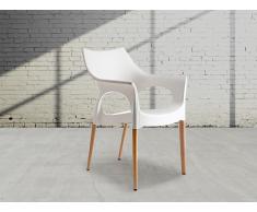 Moderna silla - Blanco - NATURAL OLA