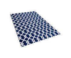 Alfombra de pelo corto 140x200 cm azul SERRES