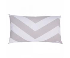 Cojín decorativo con zigzag gris-beige 40x70 cm