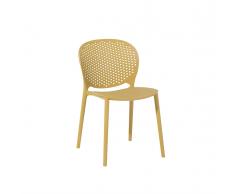 Silla de comedor de plástico amarillo HOLMDEL