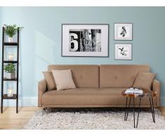 Sofá cama beige - Canapé - Sofá tapizado - LUCAN