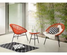 Conjunto de jardín - Mesa - 2 sillas - Naranja - ACAPULCO