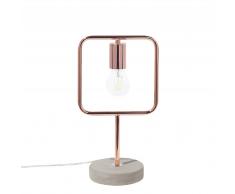 Lámpara de mesa cobriza MUNDO