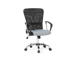 Silla de oficina - Negro - Asiento Gris - Giratoria - BOSS
