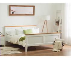 Cama en madera de pino blanca 180x200 cm OLIVET
