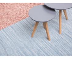 Alfombra de algodón - Azul - 80x150 cm - Hecha a mano - DERINCE