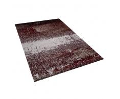 Alfombra de pelo corto 160x230 cm en rojo y beige ALIMOS