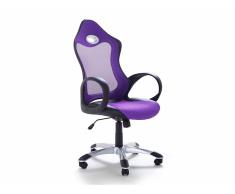 Silla de trabajo - Silla giratoria - Con reposabrazos - Color violeta - iChair