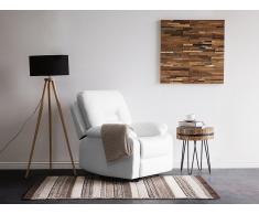 Sillón reclinable en piel blanco BERGEN