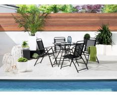 Conjunto de jardín en acero negro LIVO
