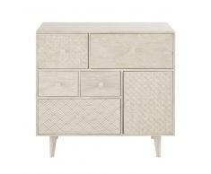 Maisons du Monde Cajonera color blanco roto con 6 cajones Zen Market